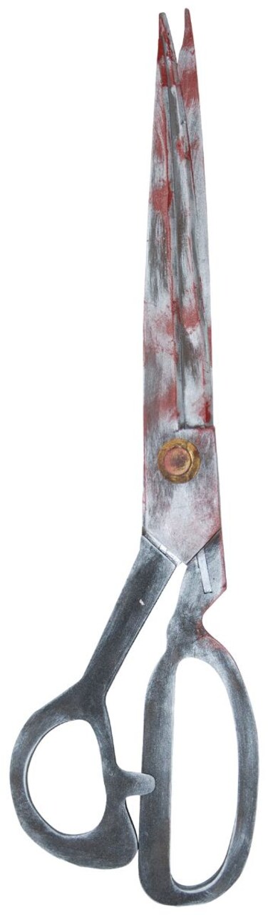 The Costume Center 32" Gray and Red Bloody Scissors Halloween Prop